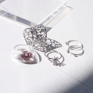 SET RINGS || 【通常商品】 BLOSSOMS CLEAR RING 5 SET B || 4 RINGS || MIX || FBB047
