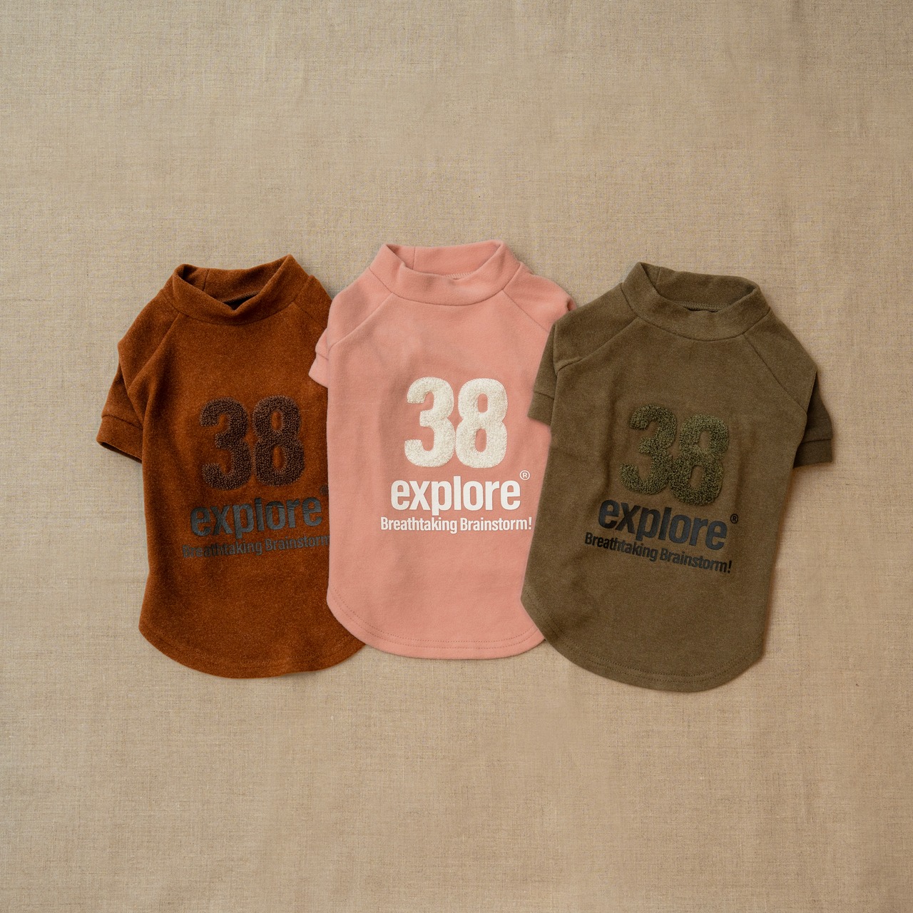 38DOG LOGO EMBROIDERY TEE / PINK