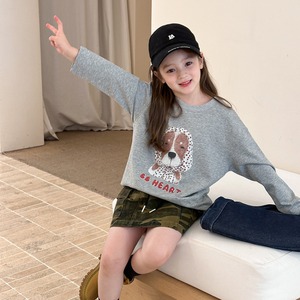 秋ワンちゃんバンダナプリント長袖