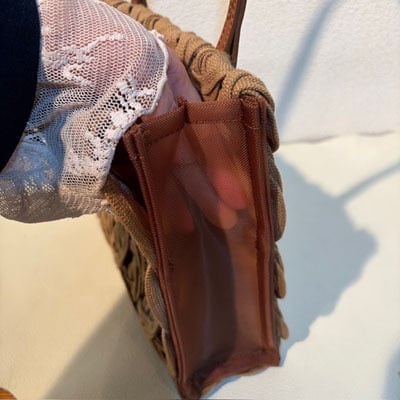 B.stuff 「リアン」スクエアハンドバッグ クミン