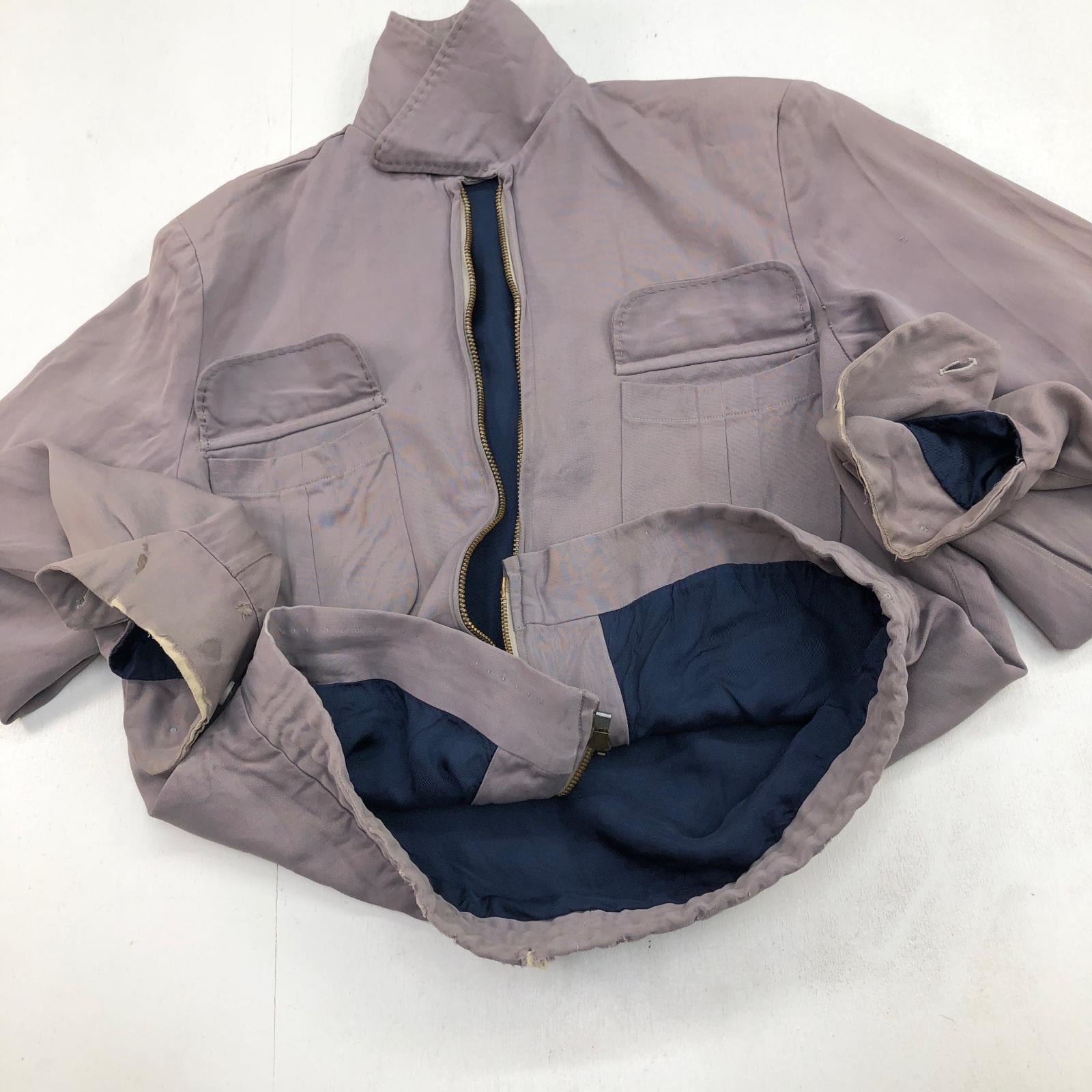 60s頃コットンギャバジャン棒TALON　Ｌサイズくらい UNKNOWN 50 -60年代 レーヨン系 ギャバジャン ギャバジンジャケット