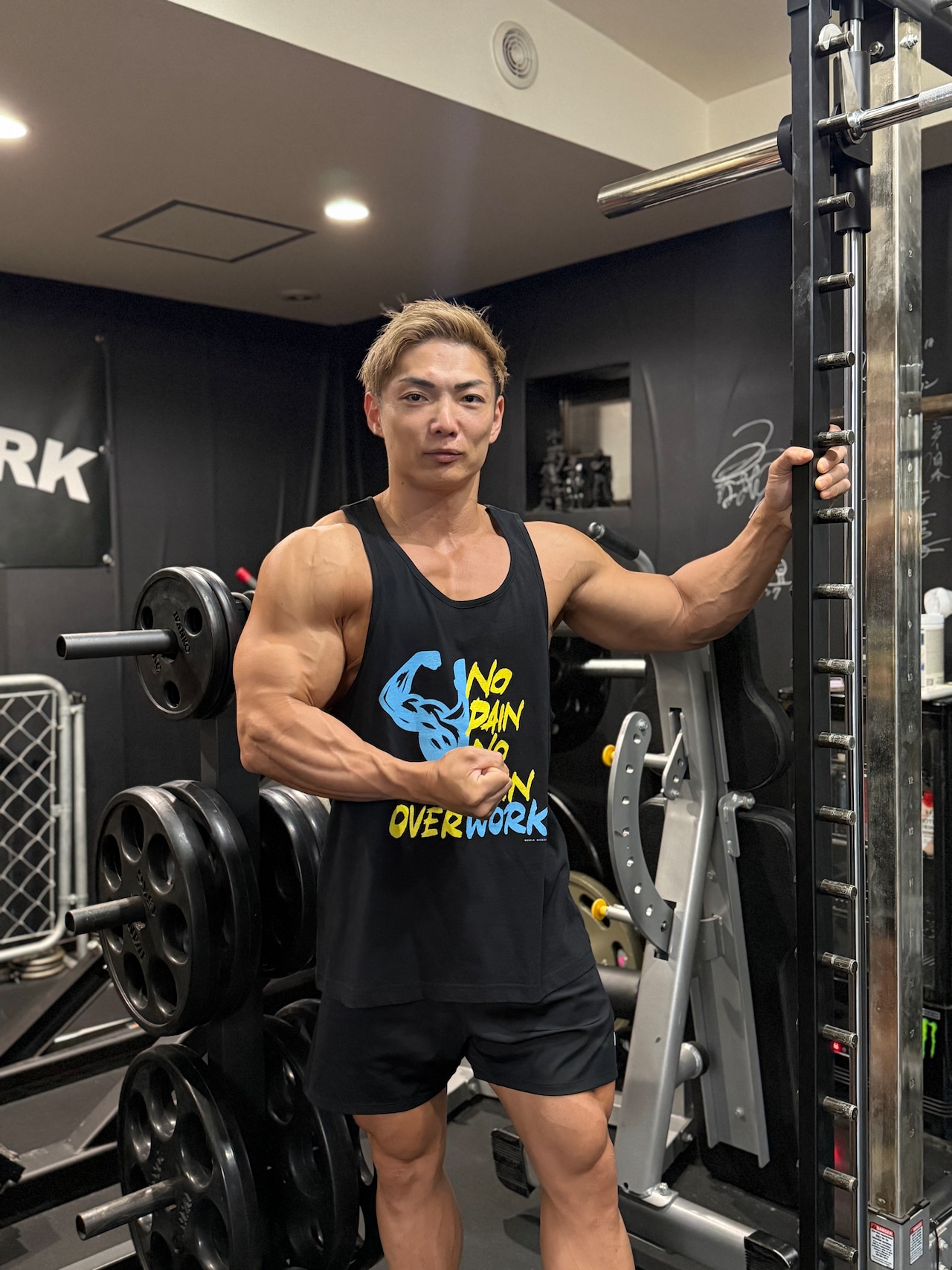 Overwork_Nopainnogain_tanktop_BLACK