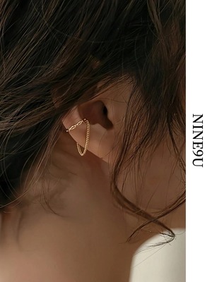 chain cross ear-cuff 2color【NINE-A9260】