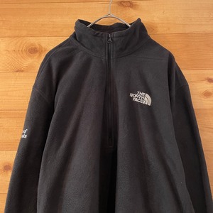 【THE NORTH FACE】企業系 ハーフジップ フリース ジャケット 刺繍ロゴ Lサイズ ノースフェイス US古着