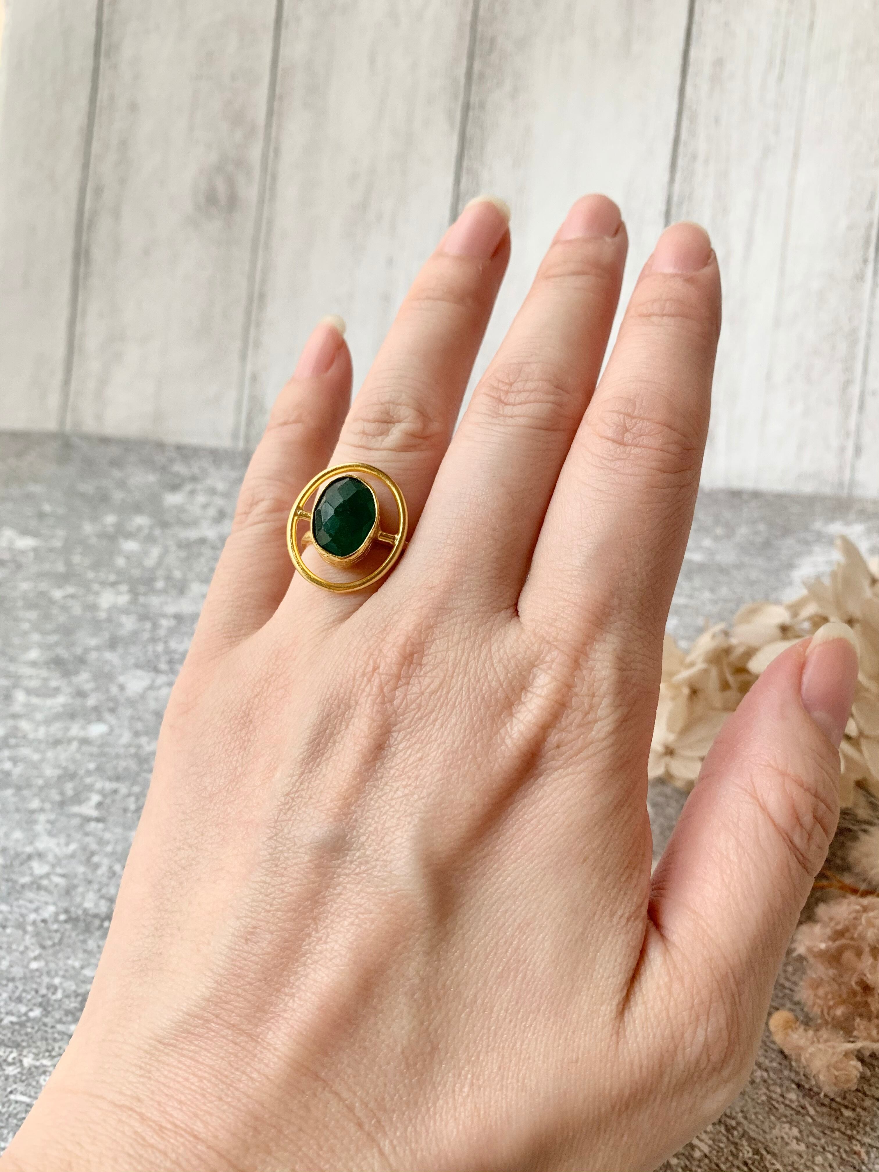 トルコ天然石リング3M