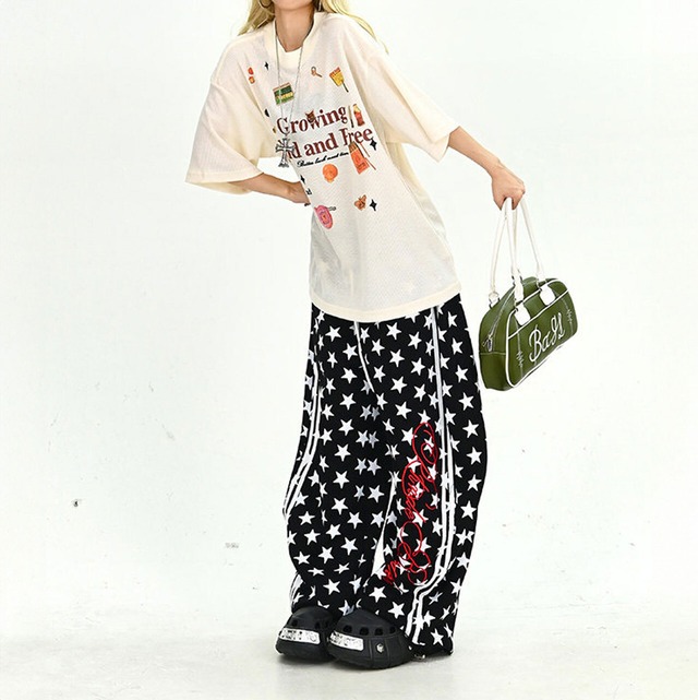 ノスタルジックグラフィックハーフスリーブTシャツ 2col   R01897