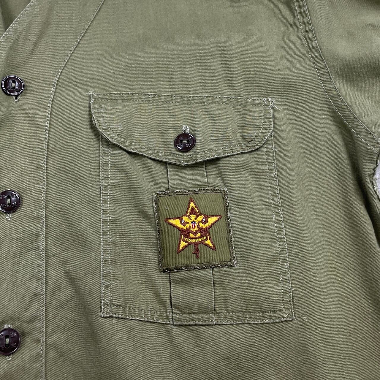 60年代 BOY SCOUTS OF AMERICA 半袖 ノーカラー ボーイスカウトシャツ 