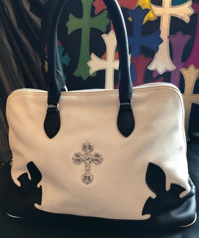 新品クロムChromeHeartsトートバッグ籠ビーチベージュラージサイズ CHROME HEARTS クロムハーツ / LARGE BEACHES BAG トートバッグ