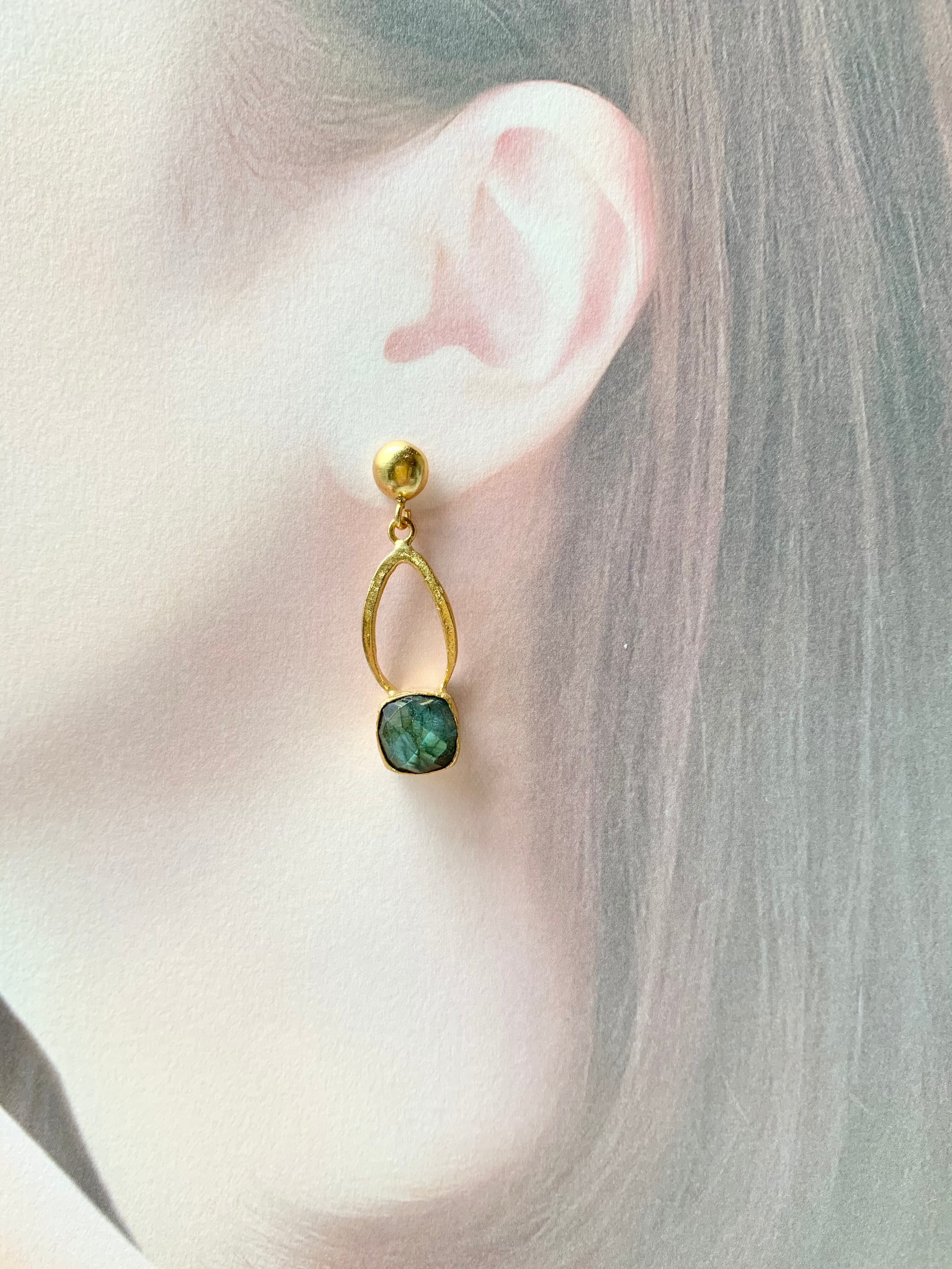 トルコ天然石ピアス2C
