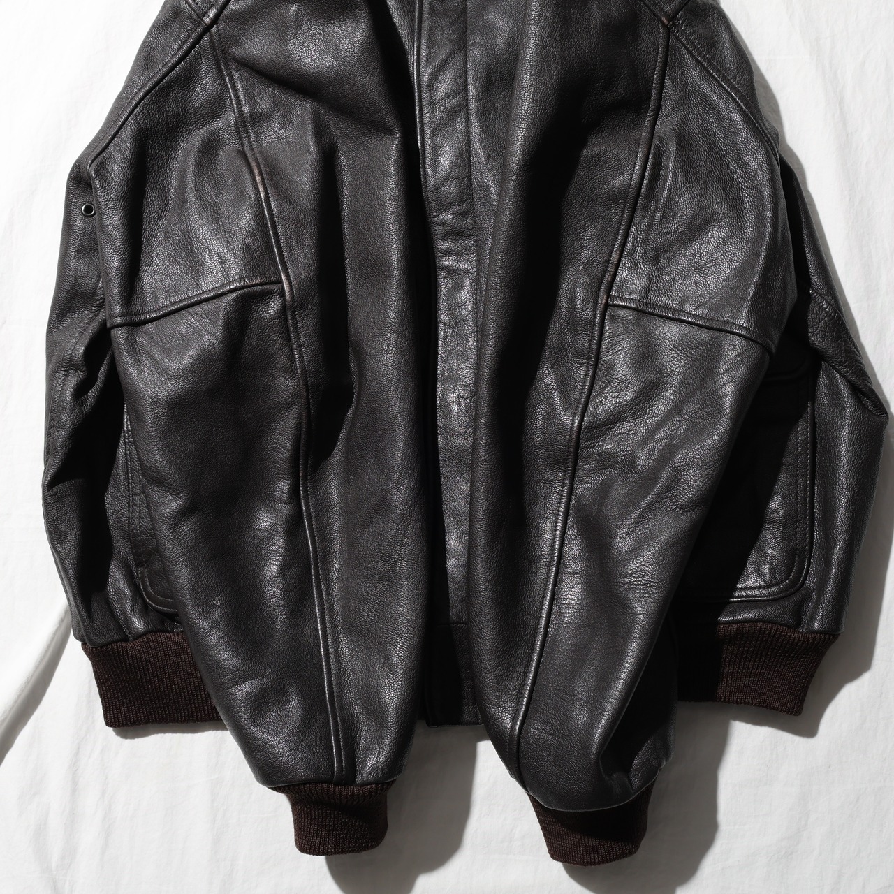 美品 L 80s USA ロケットタロン L.L.Bean A-2 Goat Leather Flying Tiger Jacket エルエルビーン 山羊革