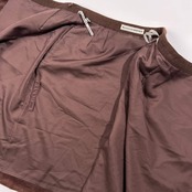 Mademoiselle NON NON マドモアゼルノンノン 前開き ボタン ベロア 膝丈 タイト スカート M/ブラウン系 レディース パパス