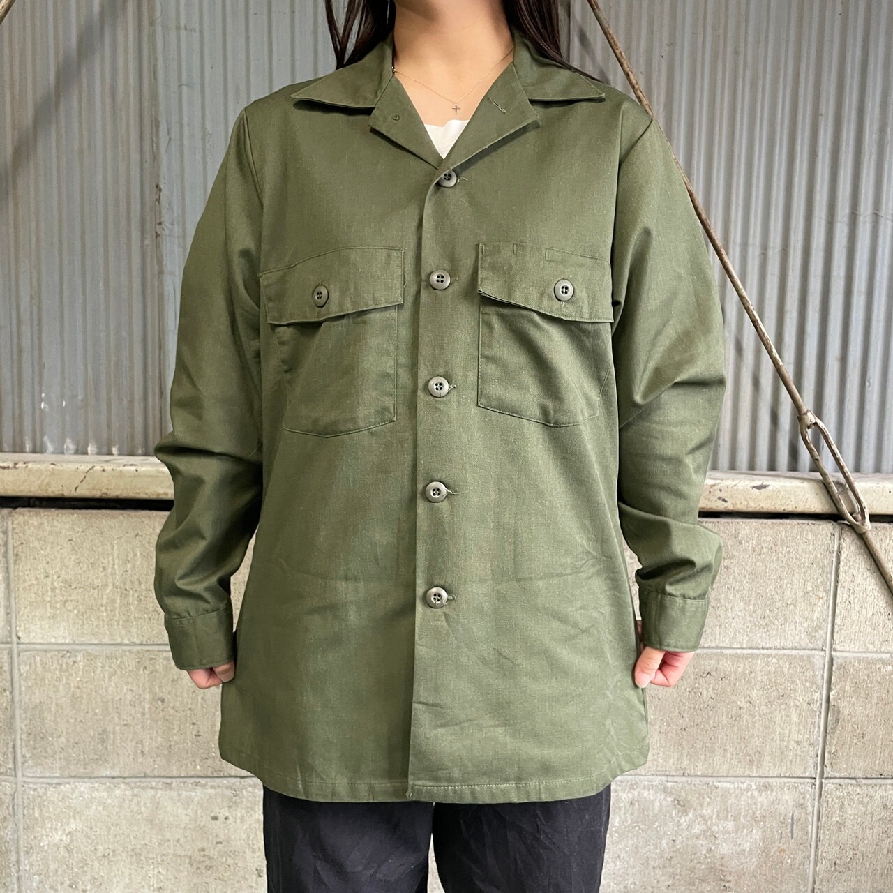 87年納品 米軍実品 U.S.ARMY OG-507 ユーティリティシャツ ミリタリー 