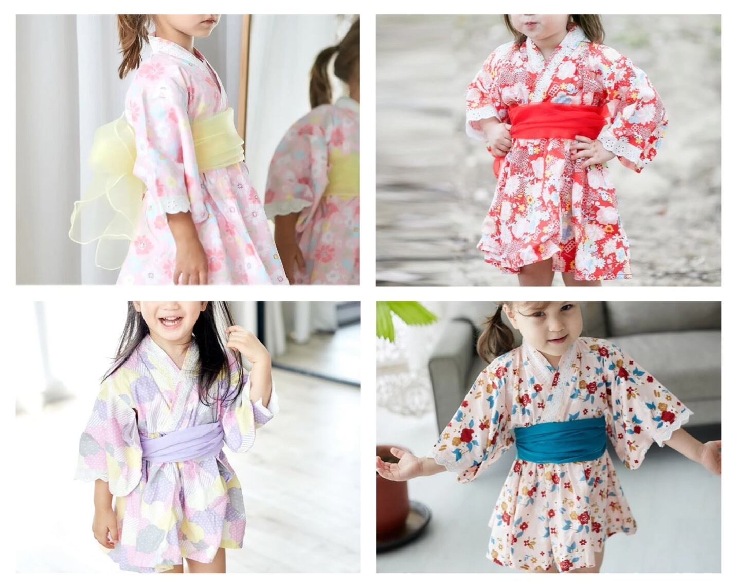 2点セット / ゆかた / 浴衣ワンピース / ワンピース / 浴衣ドレス / ~130( A ~ H )