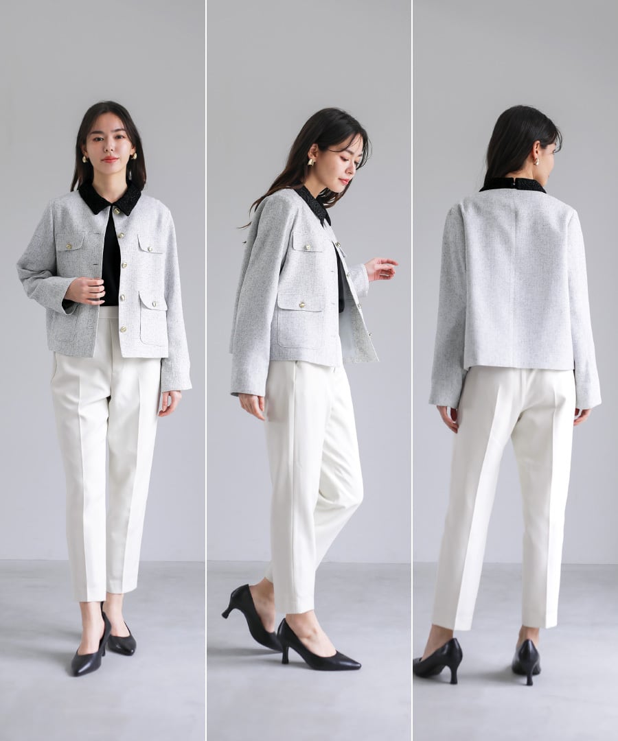 SALE 30％OFF】【 きちんと華やぐ 】 ミックスカラーツイード・ノー