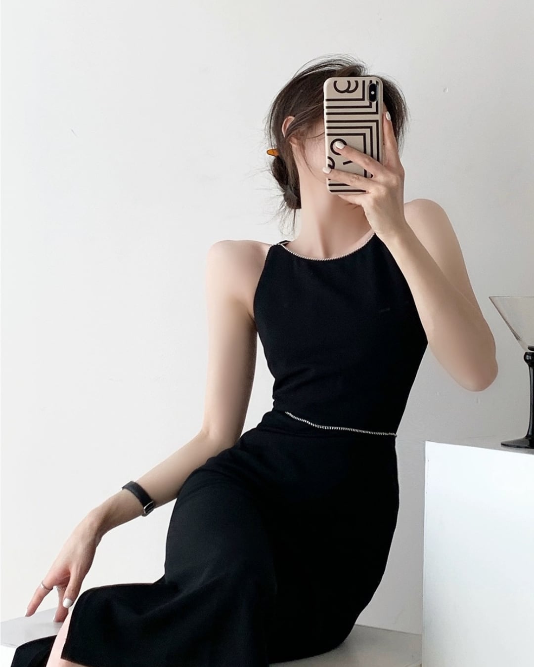 チェーンラインワンピース S24372