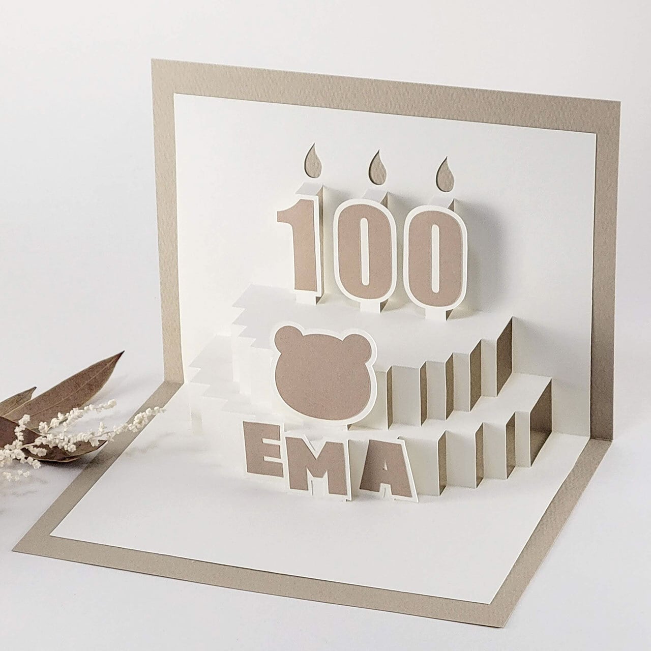 百日祝い・100Days 名入れができる！バースデーケーキのポップアップ