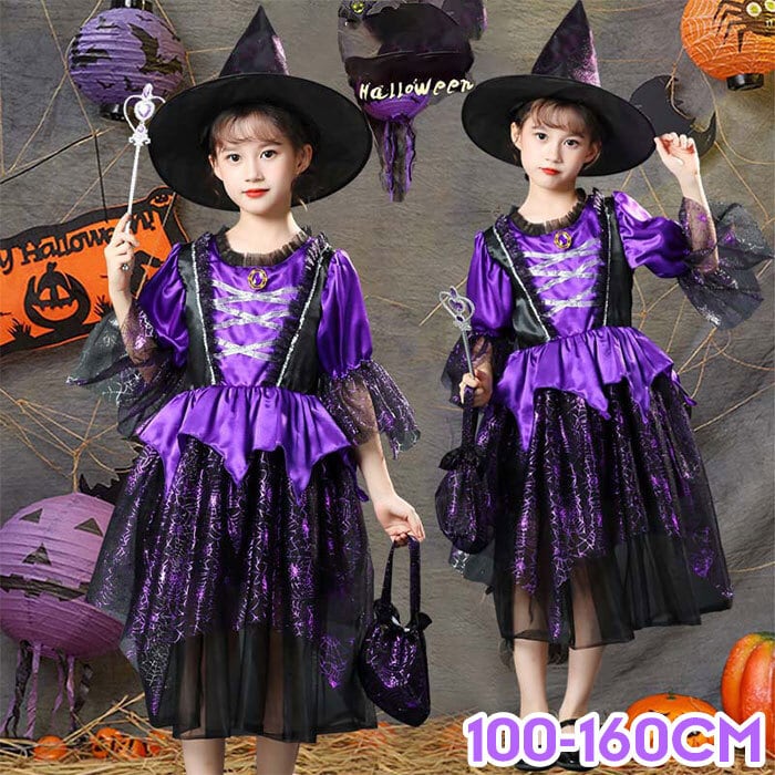 ハロウィン 衣装 子供 魔女 悪魔 ウィッチ コスチューム 着ぐるみ 仮装