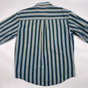 USA製 90s DOCKERS ドッカーズ LONG SLEEVE ストライプ 長袖シャツ M/ブルー×グリーン メンズ ビンテージ リーバイス