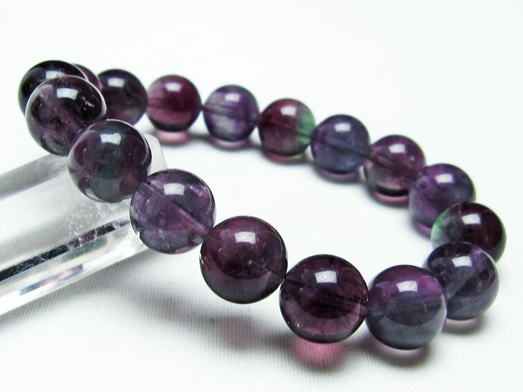 フローライト ブレスレット 蛍石 パワーストーン 12mm 一点物 メール便