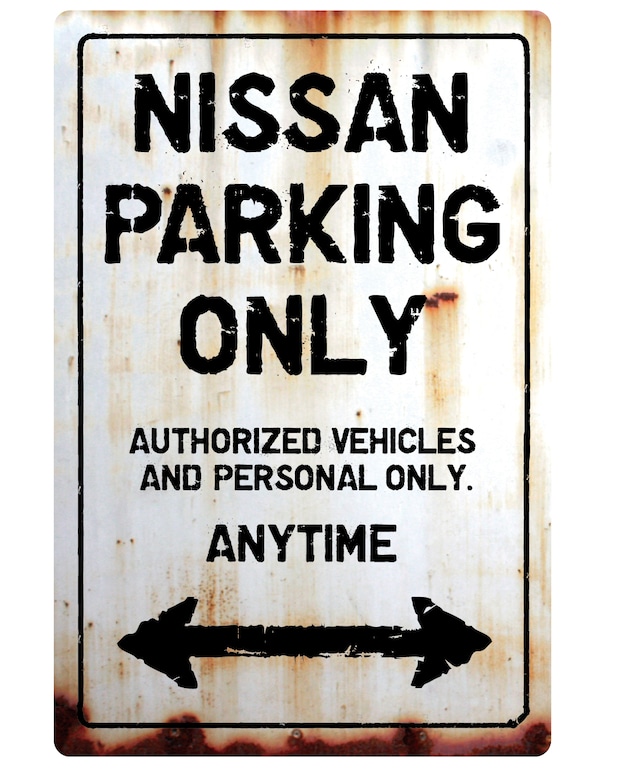 【送料無料】NISSAN Parking Onlyサインボード  パーキングオンリー ヴィンテージ風 サインプレート 日産 ニッサン  ガレージサイン アメリカ雑貨 アメリカン雑貨 壁飾り ウォールデコレーション 壁面装飾 おしゃれ インテリア 雑貨