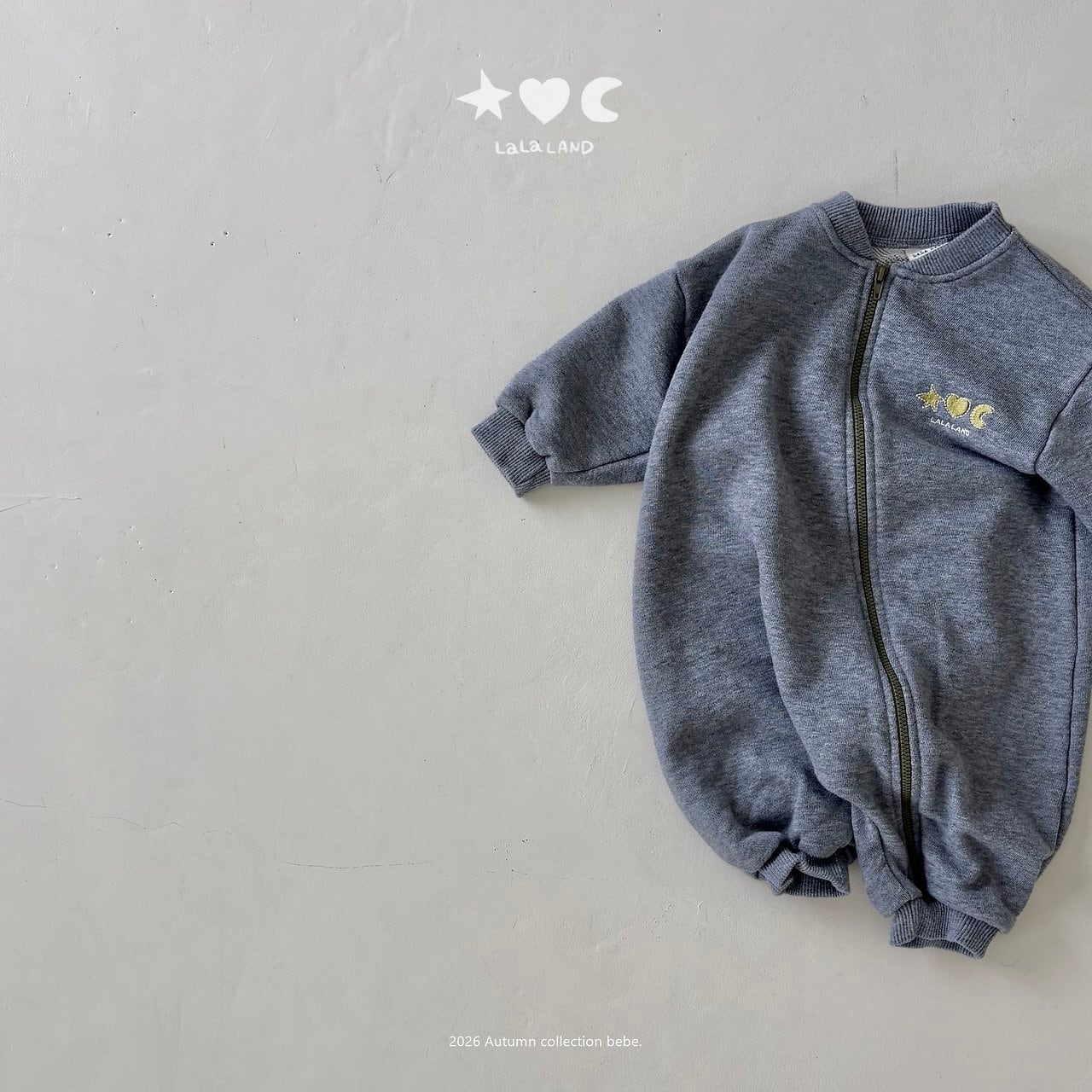 【予約商品】bebe terry zip-up suit