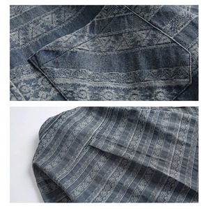 Aztec pattern denim shirt 1110