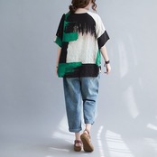 アート配色 抽象柄 Tシャツ  30223