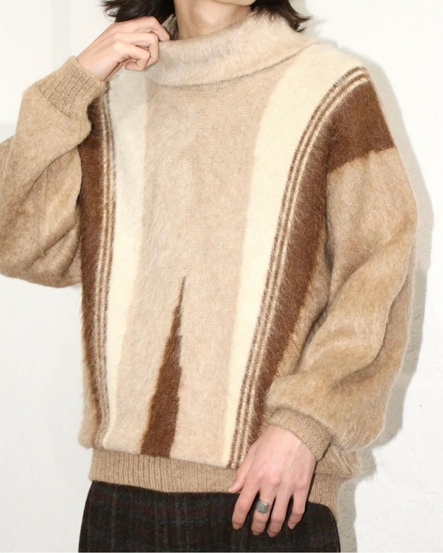 ~70s BERTANO Fake Layered Acrylic Knit