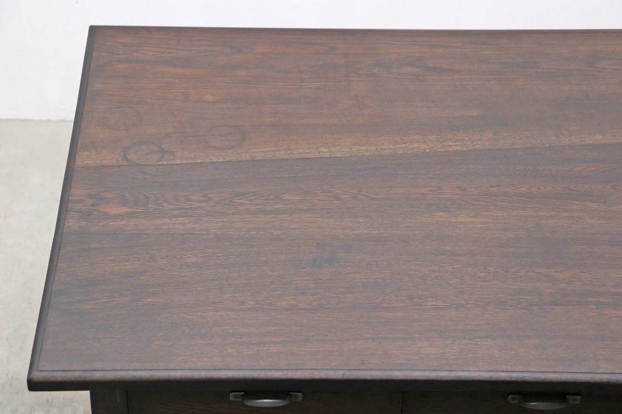 沼津店】レトロ 無垢材 片袖机 作業台 PC デスク 書斎 展示台 飾り台