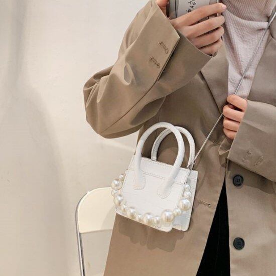ショルダーバッグ ミニバッグ ミニサイズ 小さいサイズ パールチェーン