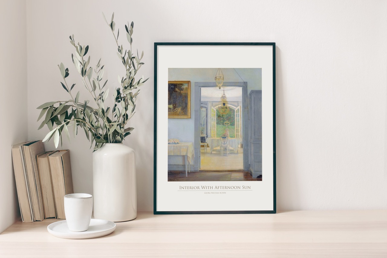 ゲオルク・アーヘン Interior With Afternoon Sun アートポスター 風景画 名画 絵画 ポスター アートパネル 特大 AP240 - 3