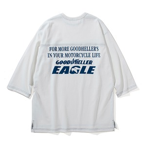 GOOD HELLER / GYEAR LOGO 7TH SLEEVE TSHIRT / WHITE / GH-25SS013