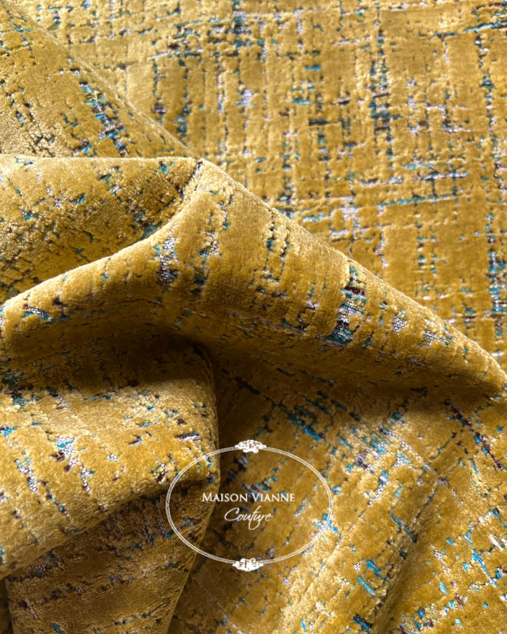 ベルベット ツイードライク イエロー