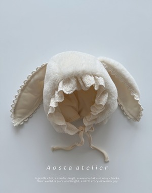【予約】aosta ) Fur rabbit hat