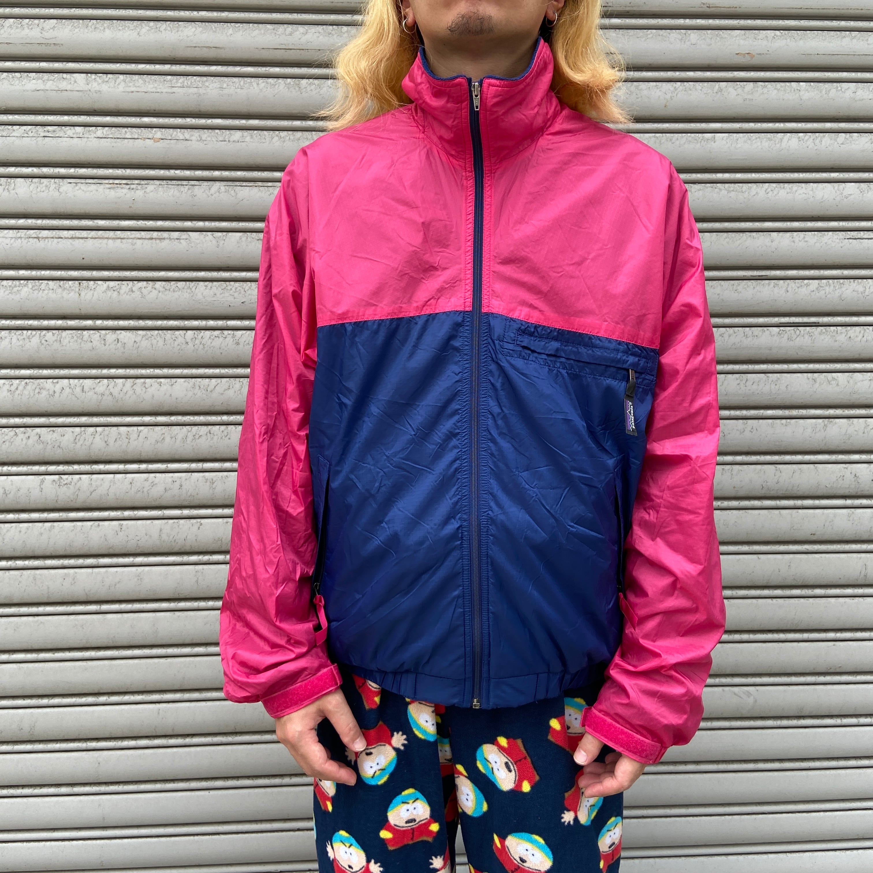 90s patagonia パタゴニア　ツートンナイロンジャケット　ピンク紺　M | 古着屋 Uan powered by BASE