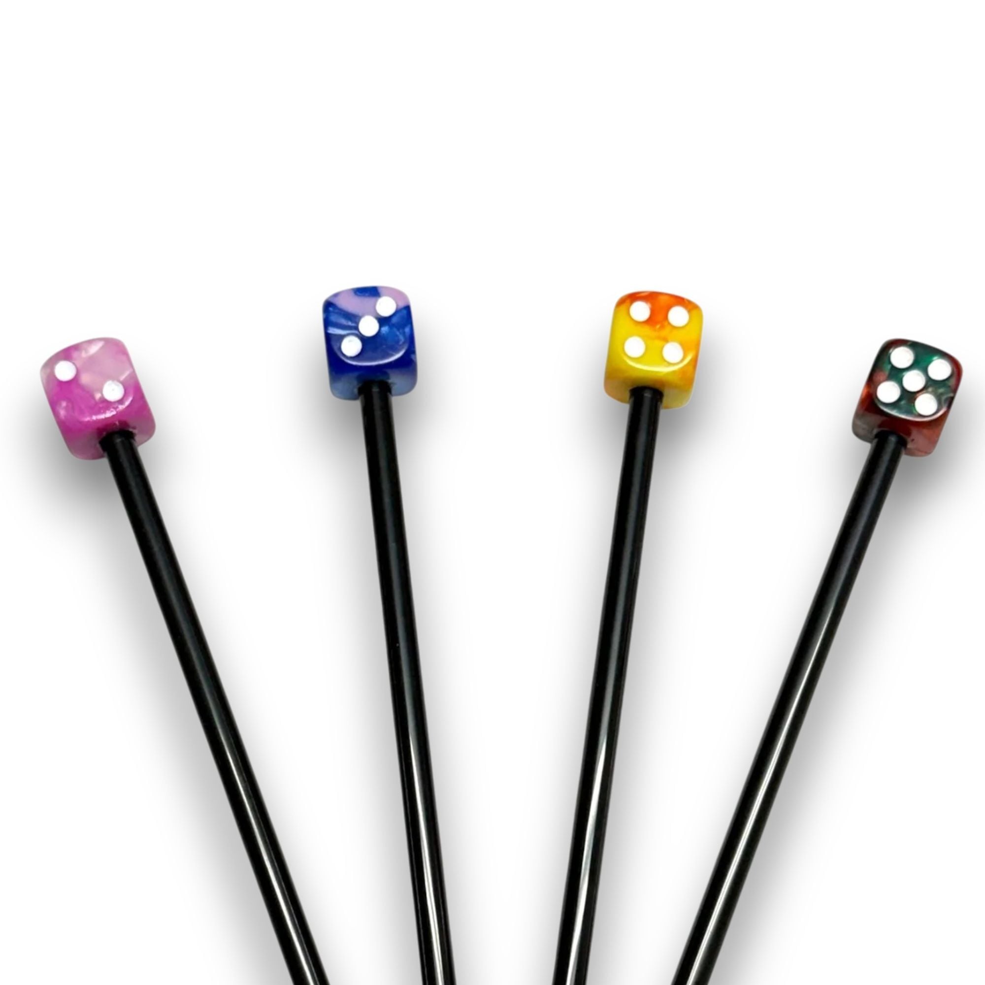 マーブルダイスマドラーセット Dice Cocktail Swizzle Sticks GOOD