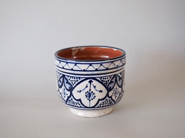 MOROCCO - SAFI POTTERY VASE - Blue