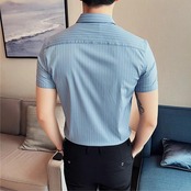 striped slim casual shirt 00110