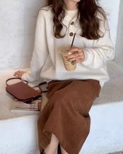 Hooded knit Pullover　T20269