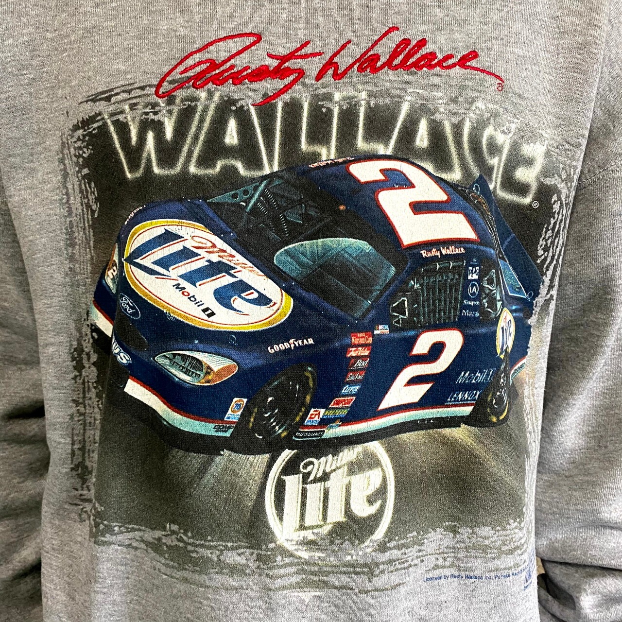 90年代 RUSTY WALLACE ラスティ・ウォルス 刺繍 プリント レーシング 