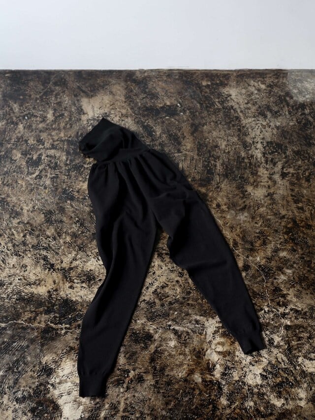 button slit cocoon jogger knit PT ニットパンツ Wide Leg Split Hem Knit Jogger - Grey | Mens Knitwear | Shop