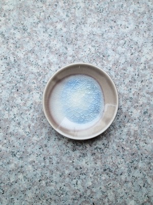 KILNOUT　豆皿／mamezara　sumire-grey-#03（blue-purple）【KIL-MZ-sumire-#03-bp】