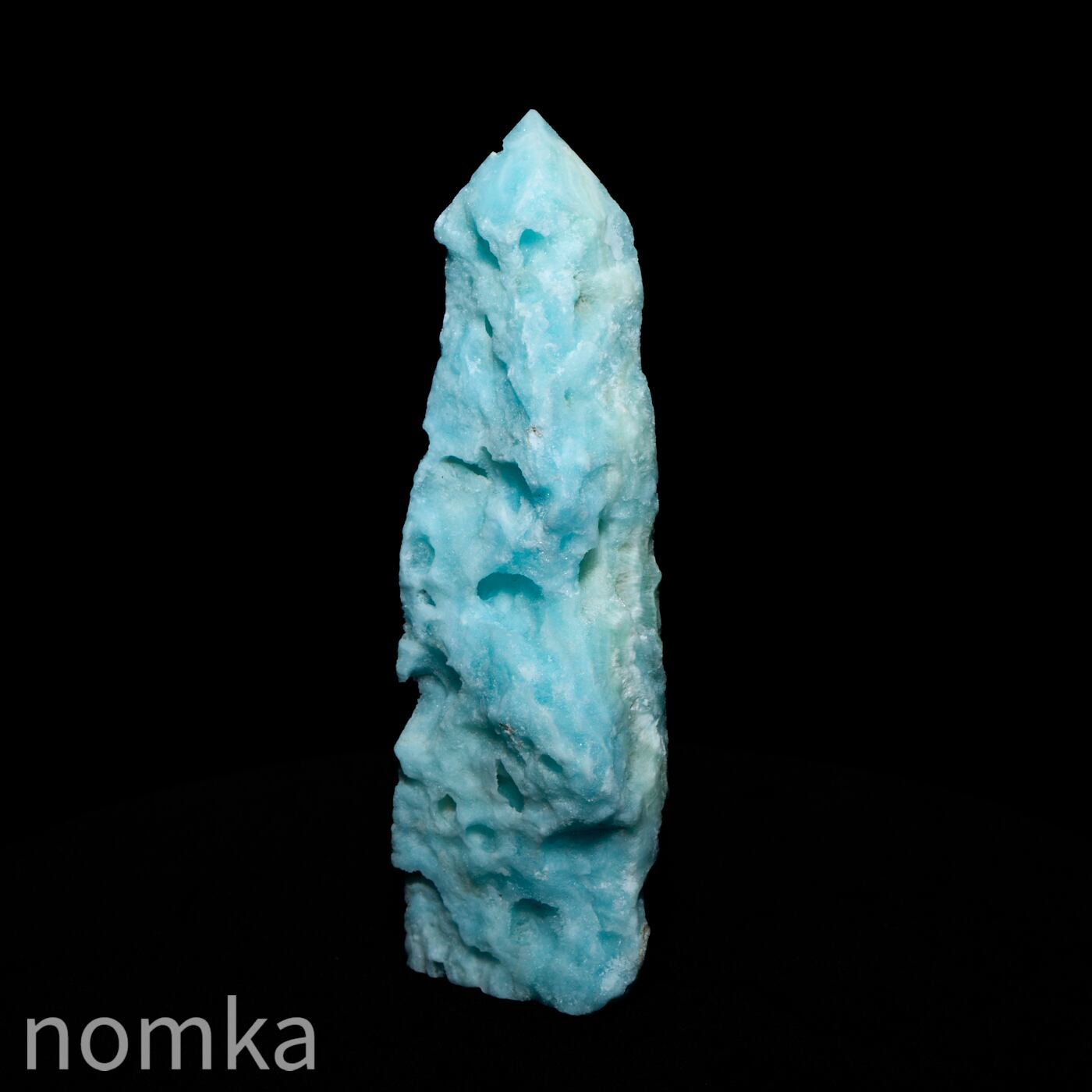 ブルーアラゴナイト(中国) 希少＆高品質】ブルーアラゴナイト 原石ポイント(中国雲南省産) 144g