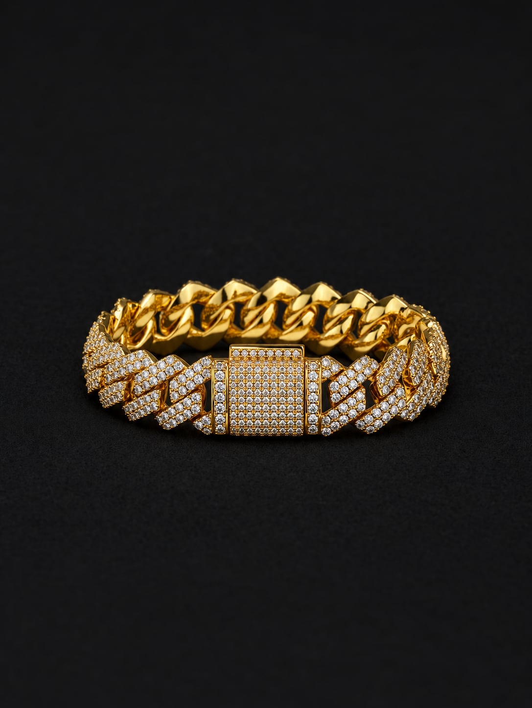 【14mm】Miami Cuban Bracelet -Gold/Silver-