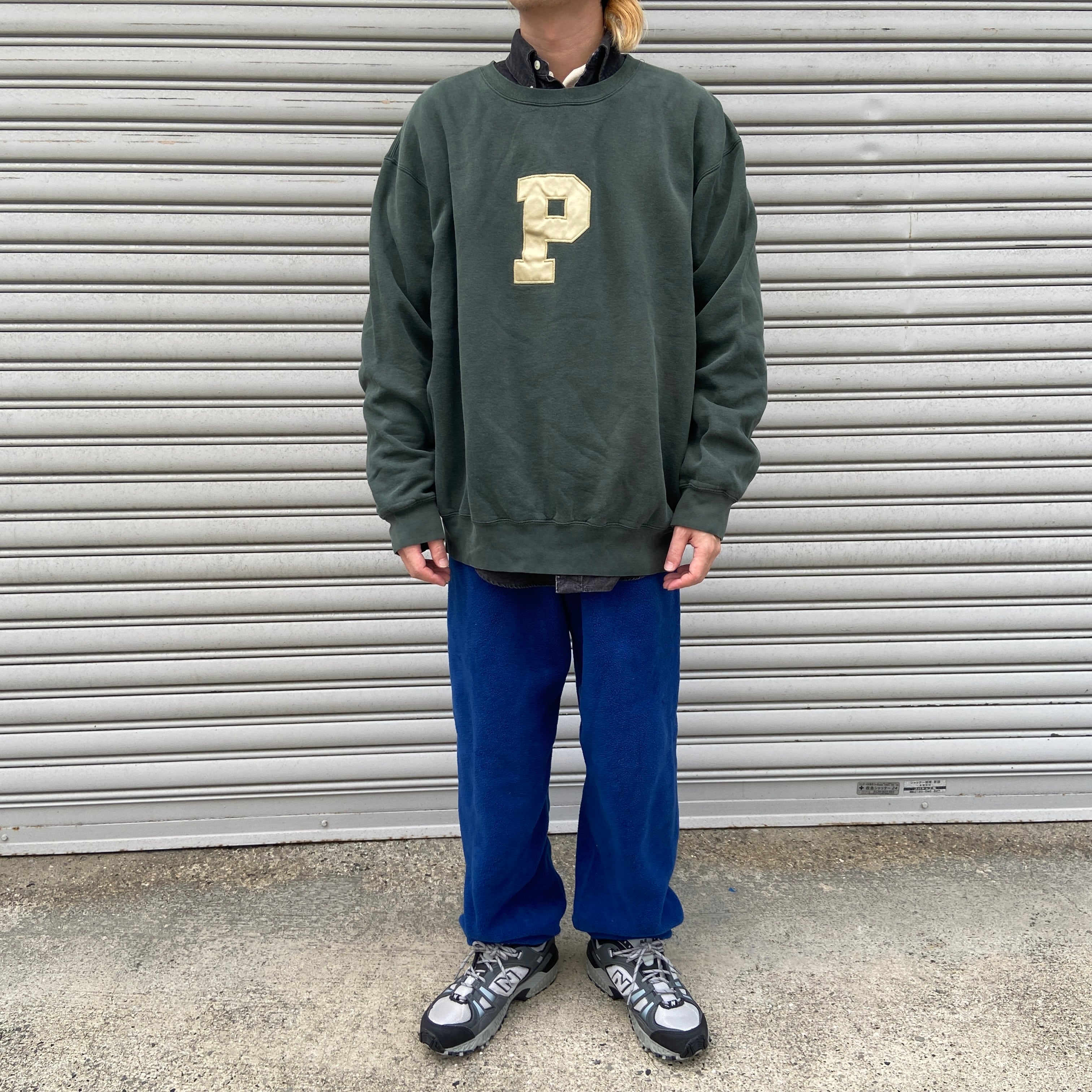 送料無料』90s Ralph lauren レタードワッペン ビンテージスウェット P