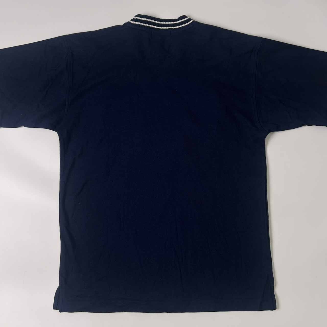 PAGELO パジェロ キャラ刺繍 鹿の子 半袖 Tシャツ カットソー M/ネイビー メンズ