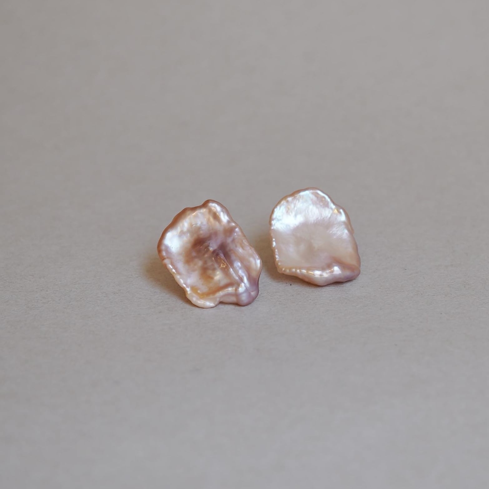 1点もの 14kgf スクエアパールピアスB