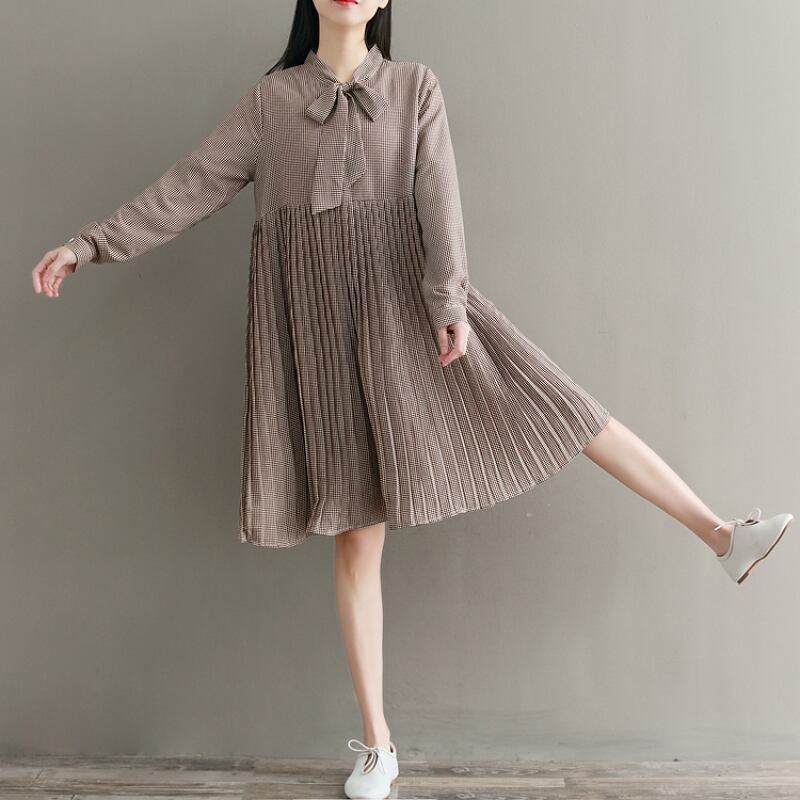 【新作】【送料無料】 ツバメガードプリーツマタニティドレス2021春秋服妊婦ヴィンテージゆるい妊娠ドレス スプリング 春物 オータム 秋物 ビンテージ AL expec43308042015