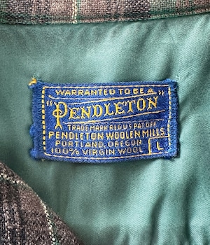 -Pendleton- Vintage 50s L Board Shirt made in USA