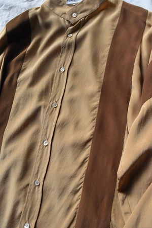 French made band collar shirt